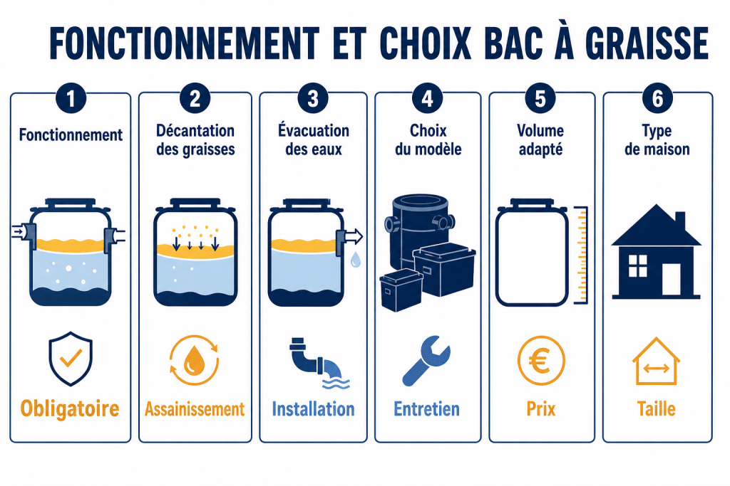 Fonctionnement et choix bac à graisse