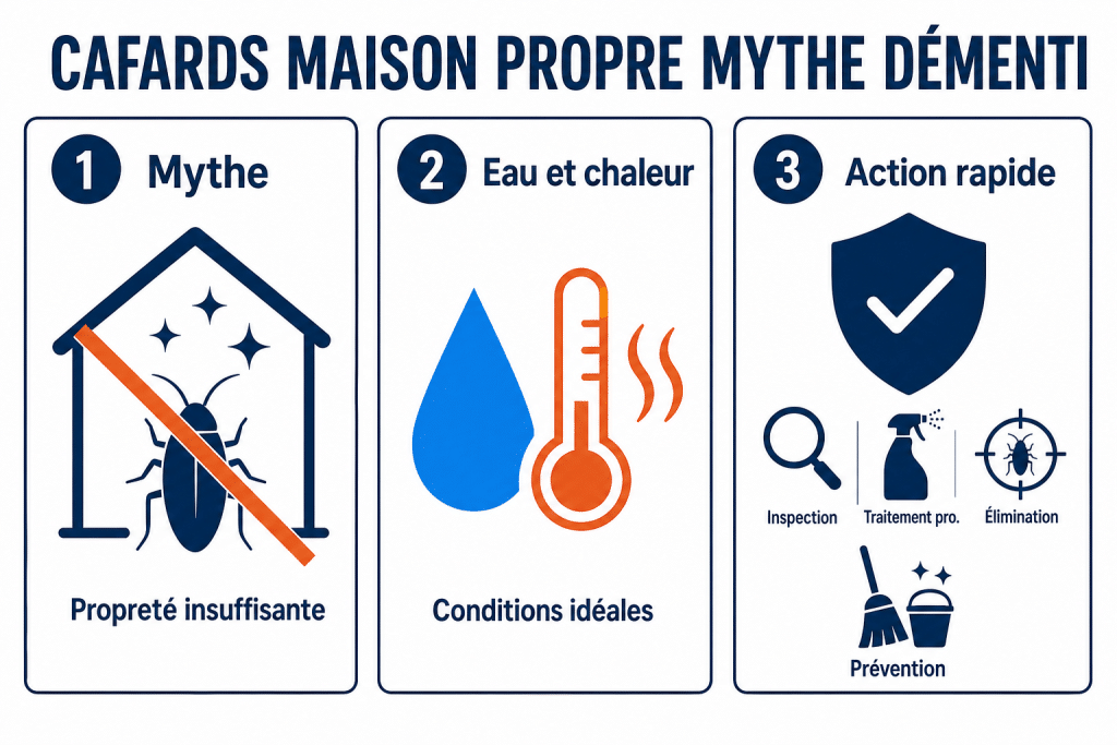 Cafards maison propre mythe démenti