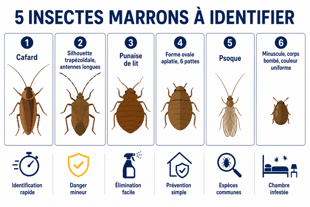 5 insectes marrons à identifier