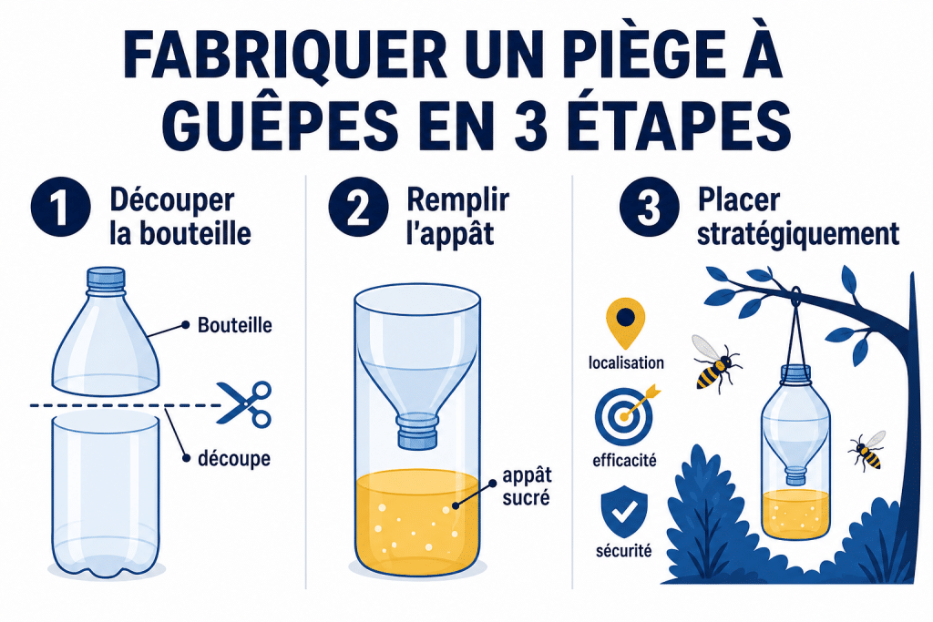 Fabriquer un piège à guêpes en 3 étapes