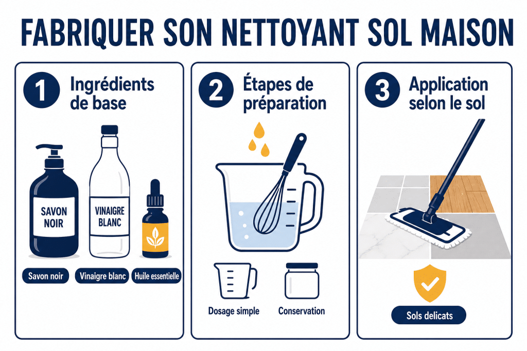 Fabriquer son nettoyant sol maison