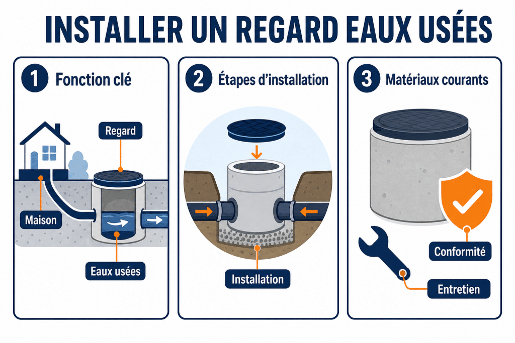 Installer un regard eaux usées