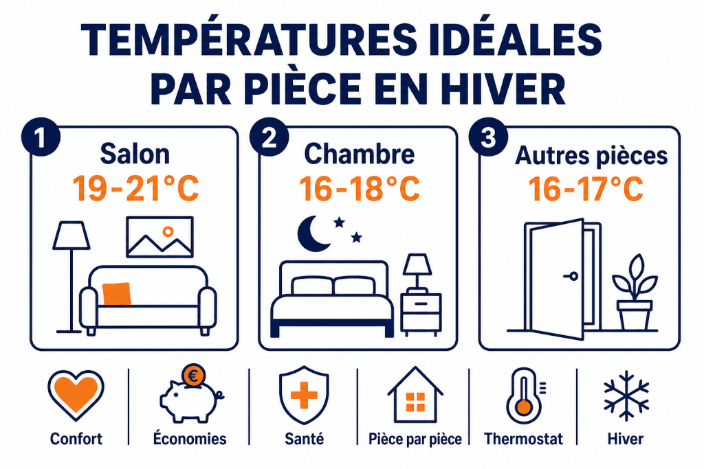 Températures idéales par pièce en hiver