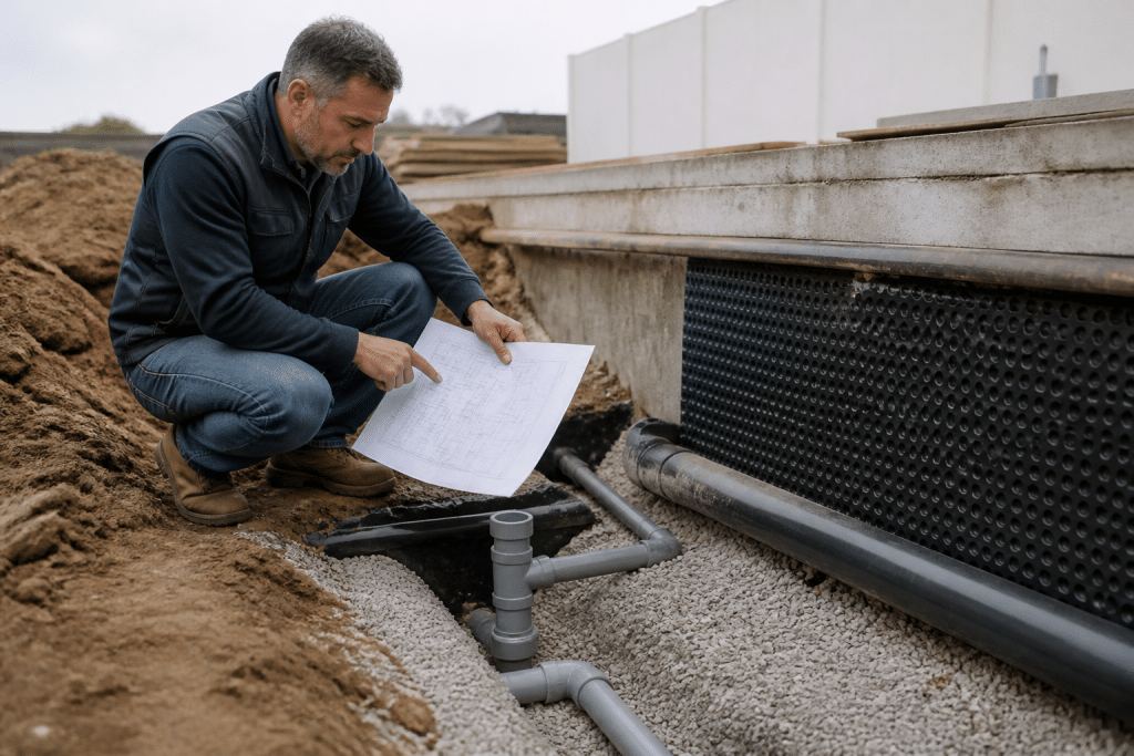 Technicien consultant plan canalisation maison souterraine