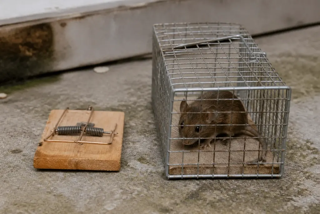 Tapette classique et cage vivante cote a cote comparaison